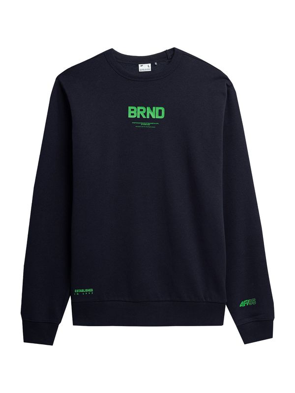 4F 4F Sportska sweater majica  neonsko zelena / crna