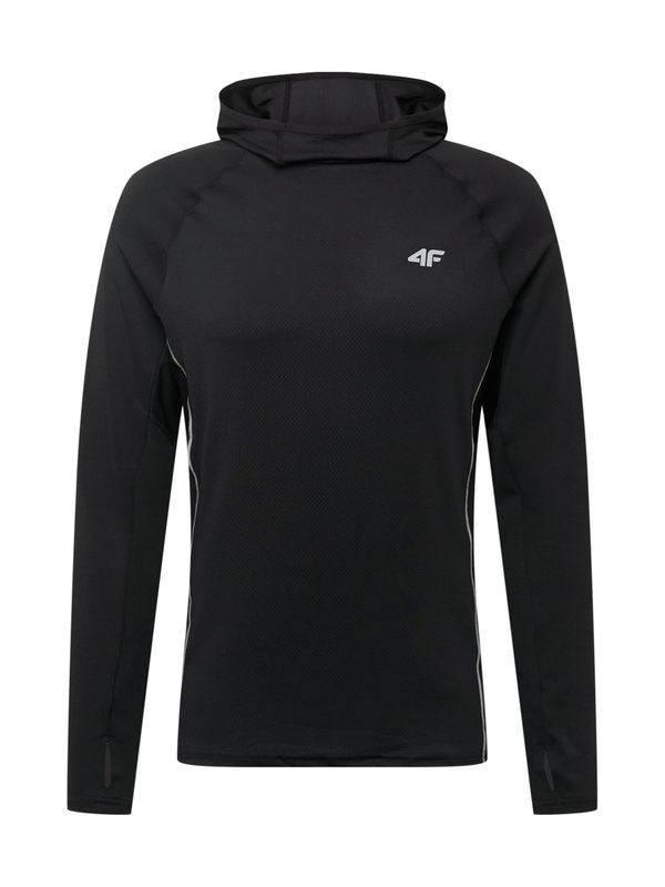 4F 4F Sportska sweater majica  svijetlosiva / crna