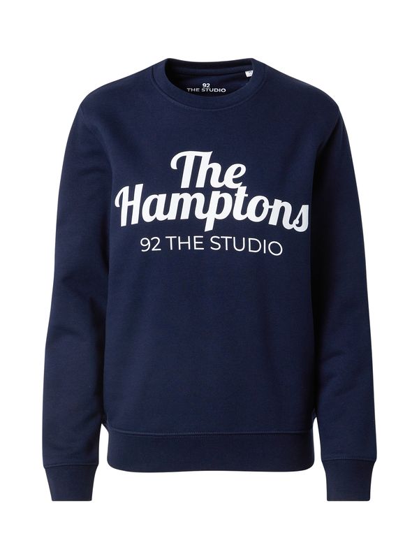 92 The Studio 92 The Studio Sweater majica 'The Hamptons'  mornarsko plava / bijela