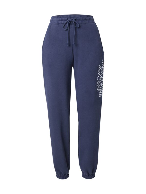 Abercrombie & Fitch Abercrombie & Fitch Hlače  mornarsko plava / bijela