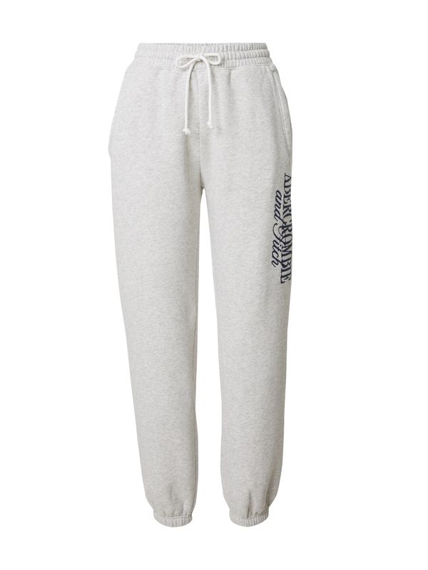 Abercrombie & Fitch Abercrombie & Fitch Hlače  mornarsko plava / siva melange