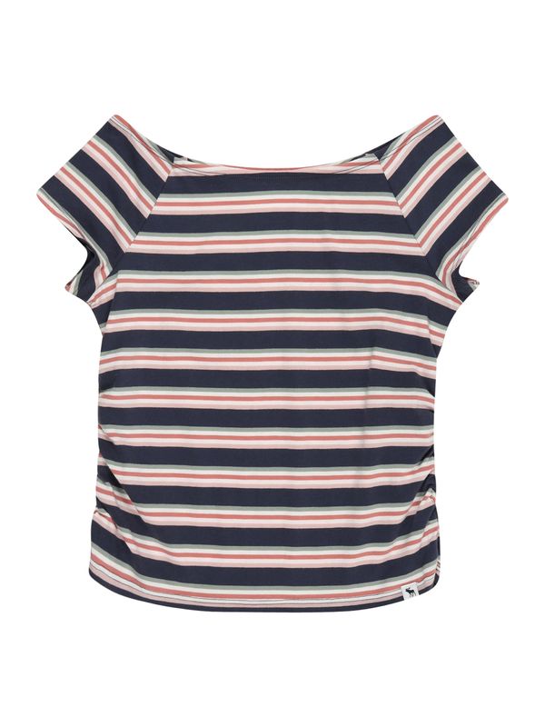 Abercrombie & Fitch Abercrombie & Fitch Majica  noćno plava / pastelno zelena / roza / pastelno crvena / bijela