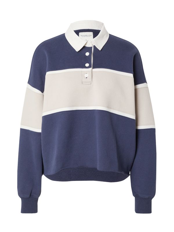 Abercrombie & Fitch Abercrombie & Fitch Sweater majica  ecru/prljavo bijela / morsko plava / bijela