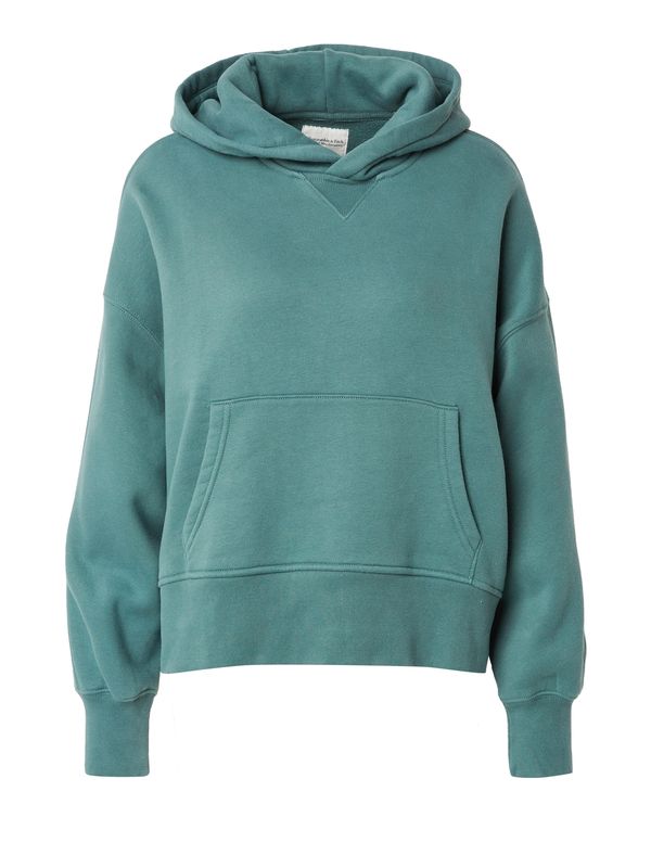 Abercrombie & Fitch Abercrombie & Fitch Sweater majica 'ESSENTIAL EAST/WEST'  smaragdno zelena