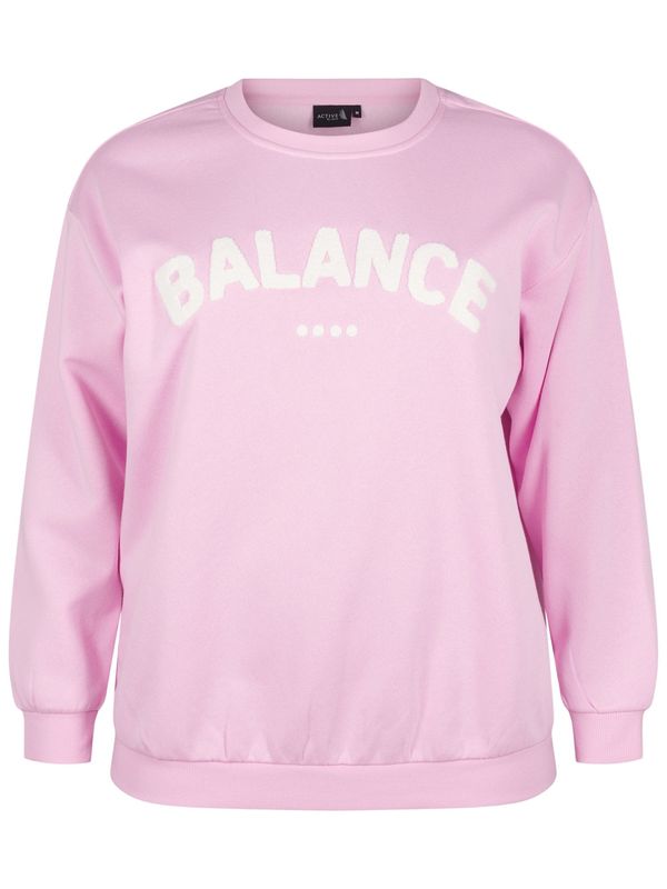 Active by Zizzi Active by Zizzi Sweater majica 'Cannie'  lila / bijela