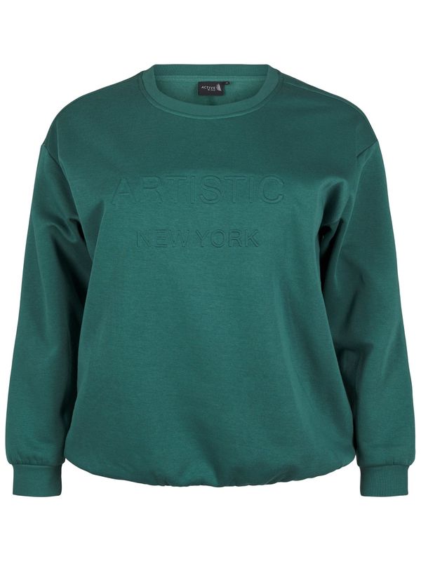 Active by Zizzi Active by Zizzi Sweater majica 'CANNIE'  zelena