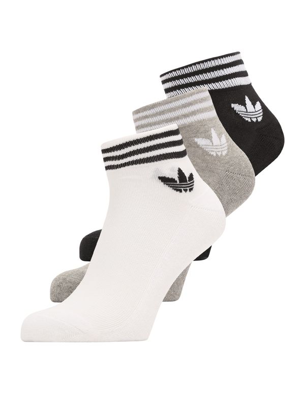 ADIDAS ORIGINALS ADIDAS ORIGINALS Čarape 'Island Club Trefoil'  siva / crna / bijela