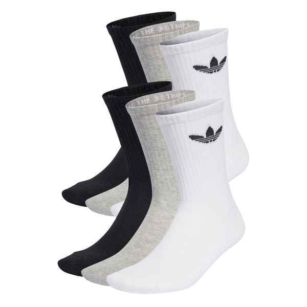 ADIDAS ORIGINALS ADIDAS ORIGINALS Čarape 'Trefoil Cushion Crew '  siva / crna / bijela