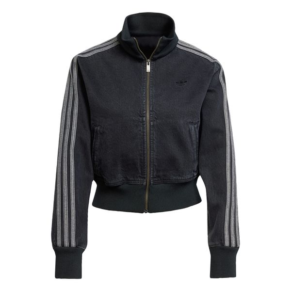 ADIDAS ORIGINALS ADIDAS ORIGINALS Prijelazna jakna 'Adicolor'  siva / crni traper