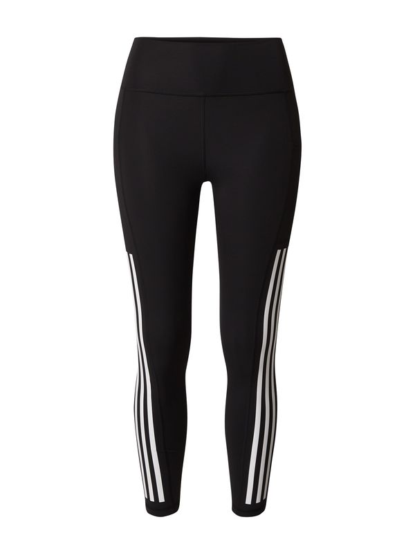 ADIDAS PERFORMANCE ADIDAS PERFORMANCE Sportske hlače 'Optime 3-stripes Full-length'  crna / bijela