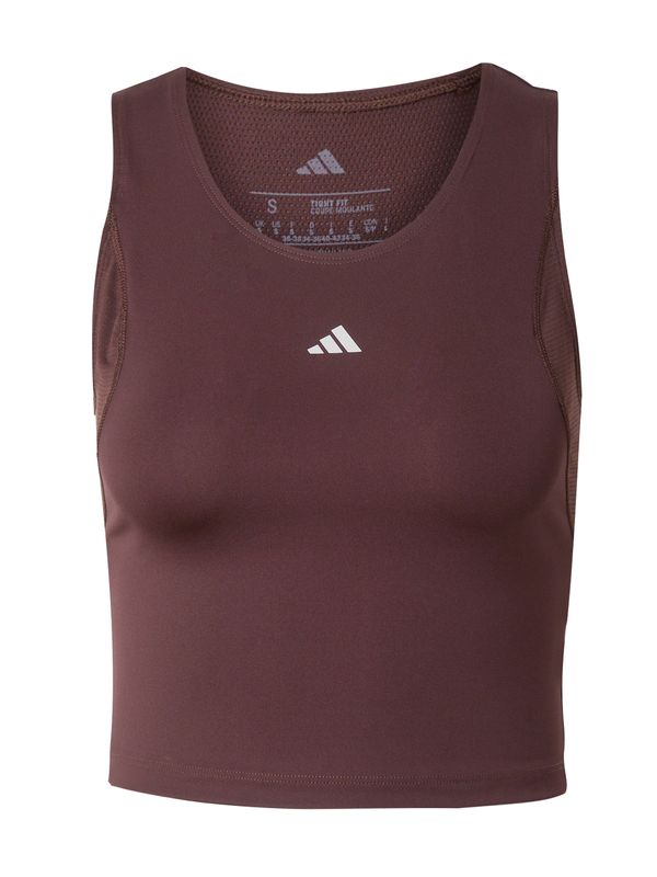 ADIDAS PERFORMANCE ADIDAS PERFORMANCE Sportski top  tamno smeđa / bijela