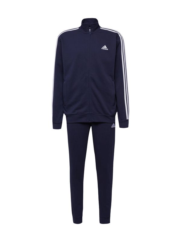ADIDAS SPORTSWEAR ADIDAS SPORTSWEAR Odjeća za vježbanje 'Basic 3-Stripes French Terry'  noćno plava / bijela