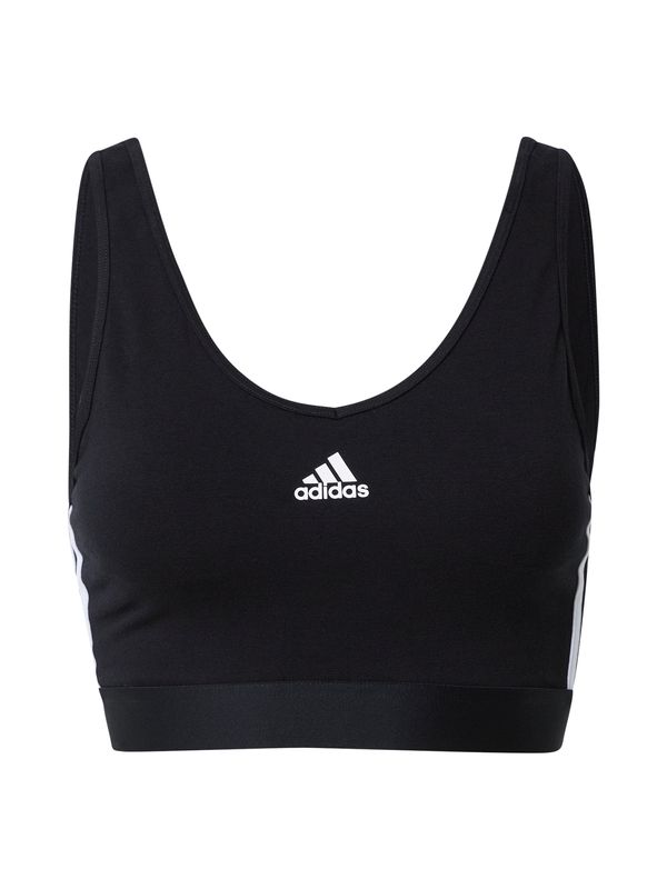ADIDAS SPORTSWEAR ADIDAS SPORTSWEAR Sportski grudnjak 'Essentials 3-Stripes With Removable Pads'  crna / bijela