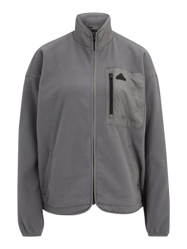 ADIDAS SPORTSWEAR ADIDAS SPORTSWEAR Tehnička flis jakna  siva / crna
