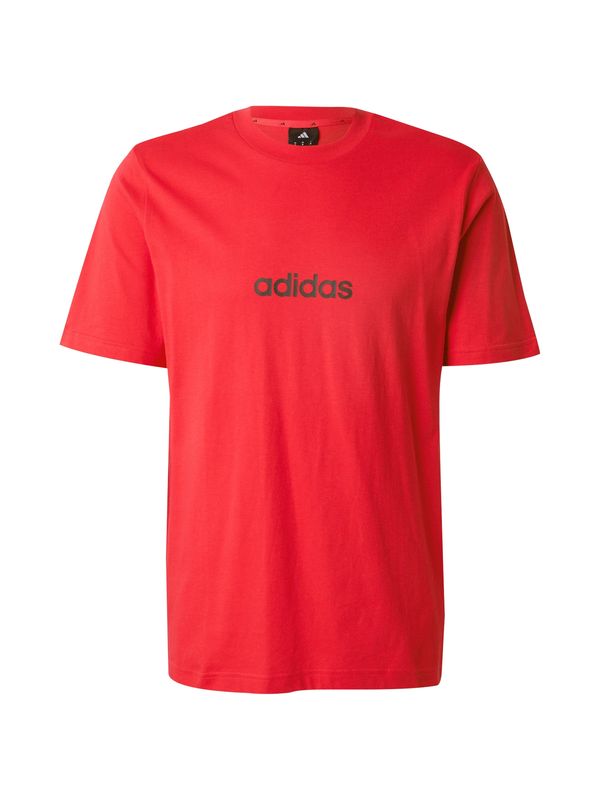 ADIDAS SPORTSWEAR ADIDAS SPORTSWEAR Tehnička sportska majica 'Essentials Linear'  svijetlo crvena / crna
