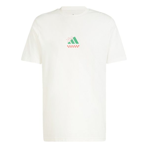 ADIDAS SPORTSWEAR ADIDAS SPORTSWEAR Tehnička sportska majica 'Lounge Pizza Graphic'  zelena / crvena / pastelno crvena / bijela
