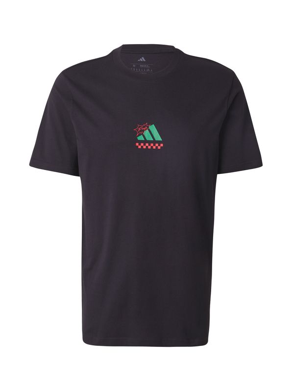 ADIDAS SPORTSWEAR ADIDAS SPORTSWEAR Tehnička sportska majica 'Lounge Pizza'  zelena / karmin crvena / crna