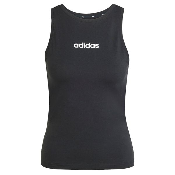 ADIDAS SPORTSWEAR ADIDAS SPORTSWEAR Top 'Essentials Linear'  crna / bijela