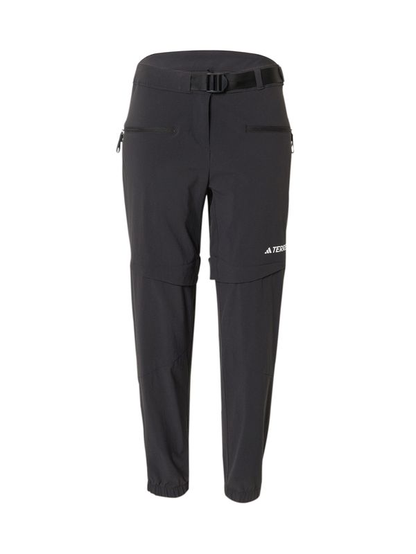 ADIDAS TERREX ADIDAS TERREX Sportske hlače 'Utilitas Zip-Off'  crna / bijela