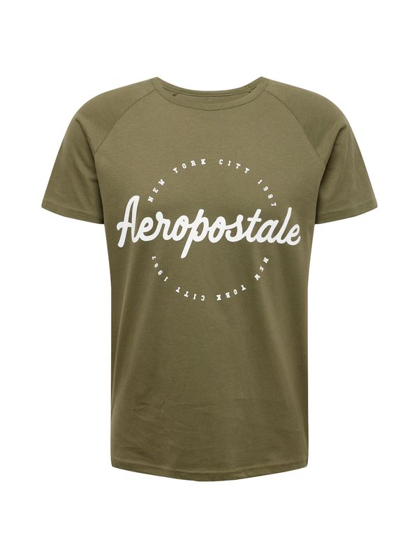 AÉROPOSTALE AÉROPOSTALE Majica 'NEW YORK CITY'  kaki / bijela