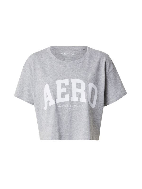AÉROPOSTALE AÉROPOSTALE Majica  siva melange / bijela