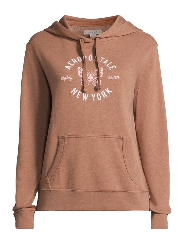 AÉROPOSTALE AÉROPOSTALE Sweater majica  boja devine dlake (camel) / rosé / bijela