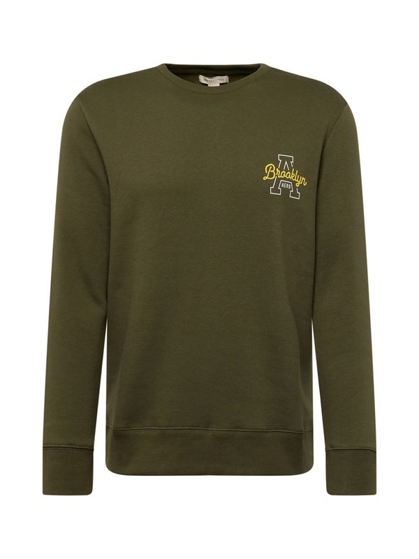 AÉROPOSTALE AÉROPOSTALE Sweater majica 'BROOKLYN'  žuta / maslinasta / bijela