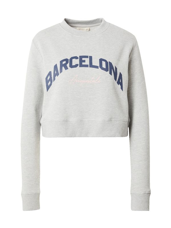 AÉROPOSTALE AÉROPOSTALE Sweater majica  mornarsko plava / siva melange / losos