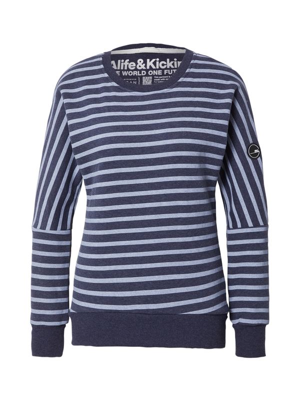 Alife and Kickin Alife and Kickin Sweater majica 'DarlaAK'  morsko plava / svijetloplava / crna / bijela