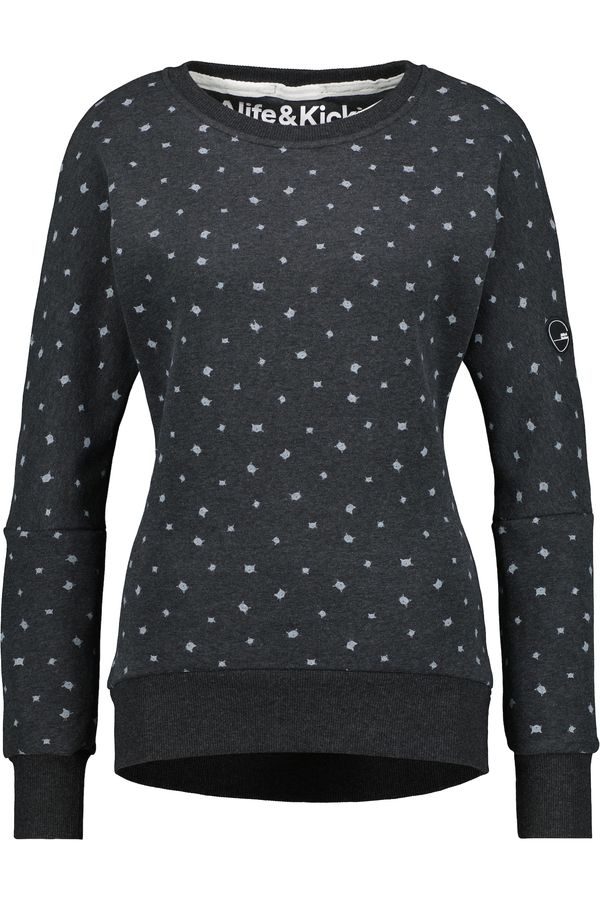 Alife and Kickin Alife and Kickin Sweater majica 'DarlaAK'  pastelno plava / crna / crna melange / bijela