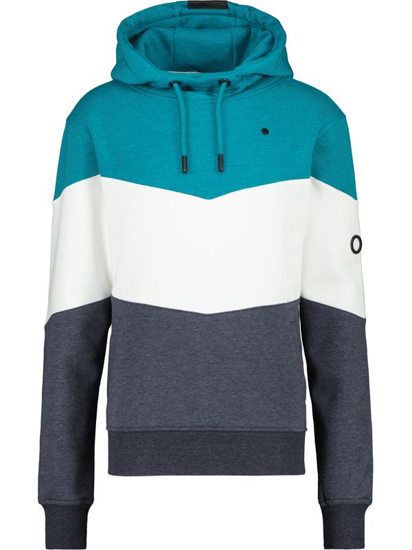 Alife and Kickin Alife and Kickin Sweater majica 'Silvio'  morsko plava / žad / bijela
