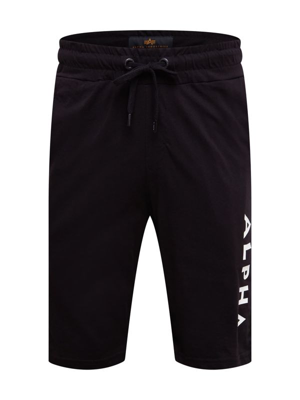 ALPHA INDUSTRIES ALPHA INDUSTRIES Hlače  crna / bijela
