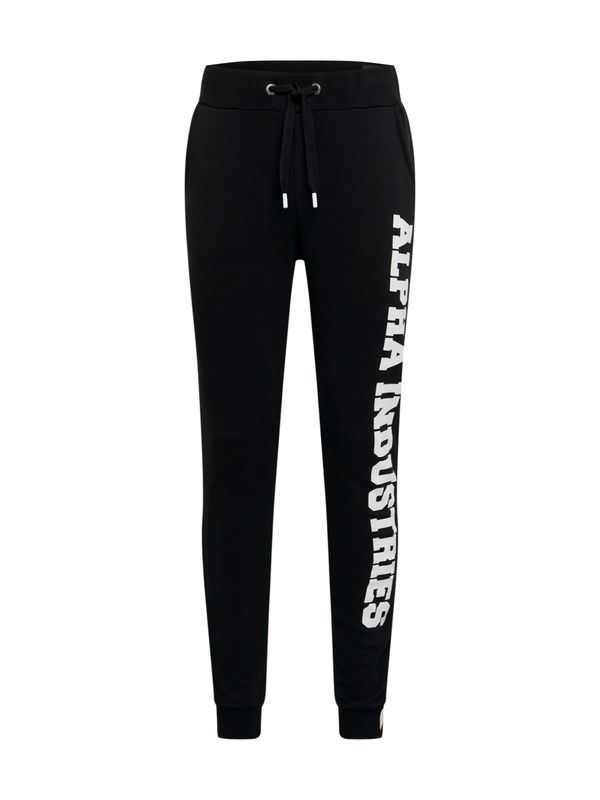 ALPHA INDUSTRIES ALPHA INDUSTRIES Hlače  crna / bijela