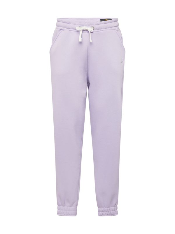 ALPHA INDUSTRIES ALPHA INDUSTRIES Hlače  pastelno ljubičasta / bijela