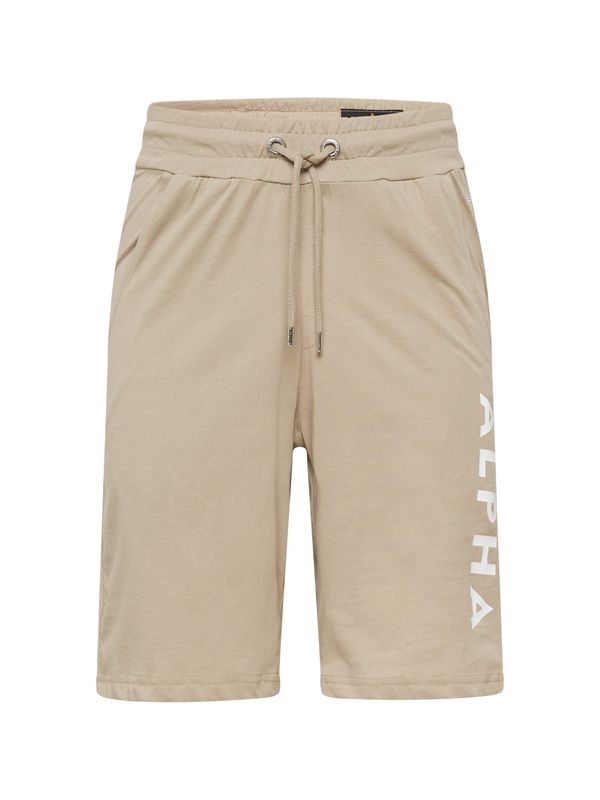ALPHA INDUSTRIES ALPHA INDUSTRIES Hlače  pijesak / bijela