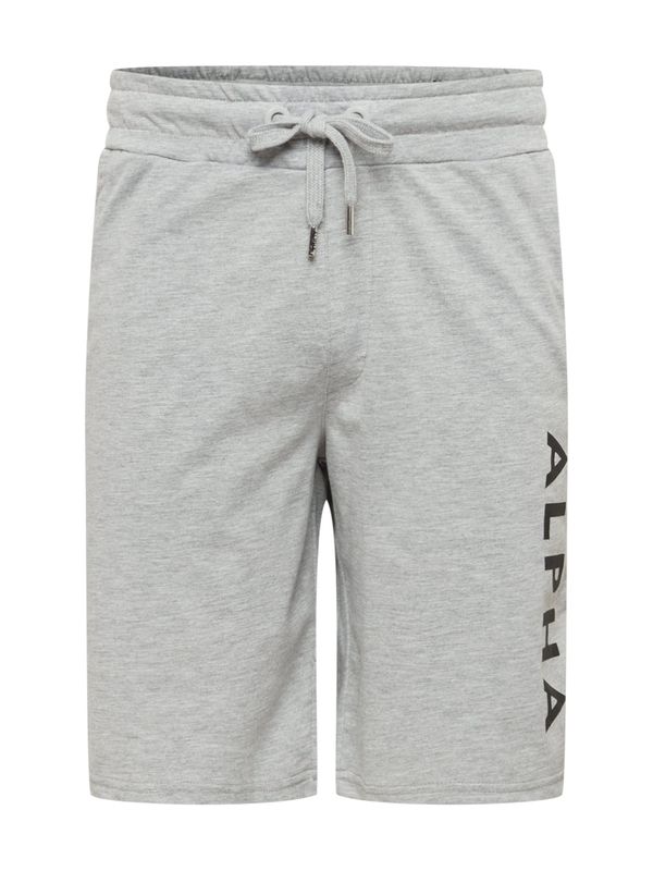 ALPHA INDUSTRIES ALPHA INDUSTRIES Hlače  siva / crna