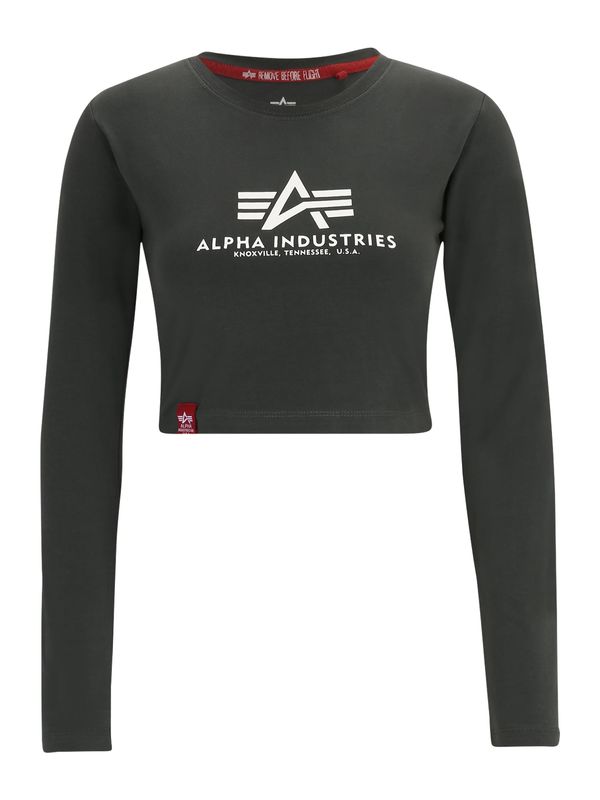 ALPHA INDUSTRIES ALPHA INDUSTRIES Majica  antracit siva / bijela