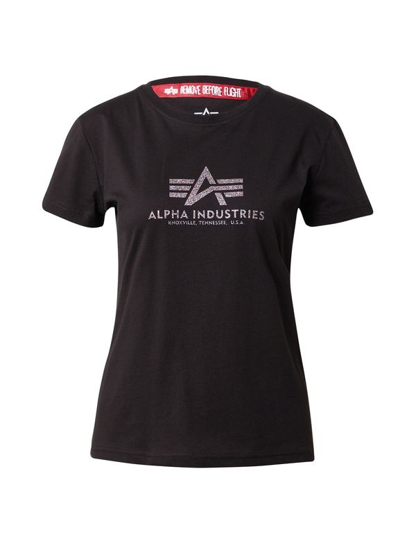 ALPHA INDUSTRIES ALPHA INDUSTRIES Majica  crna / srebro
