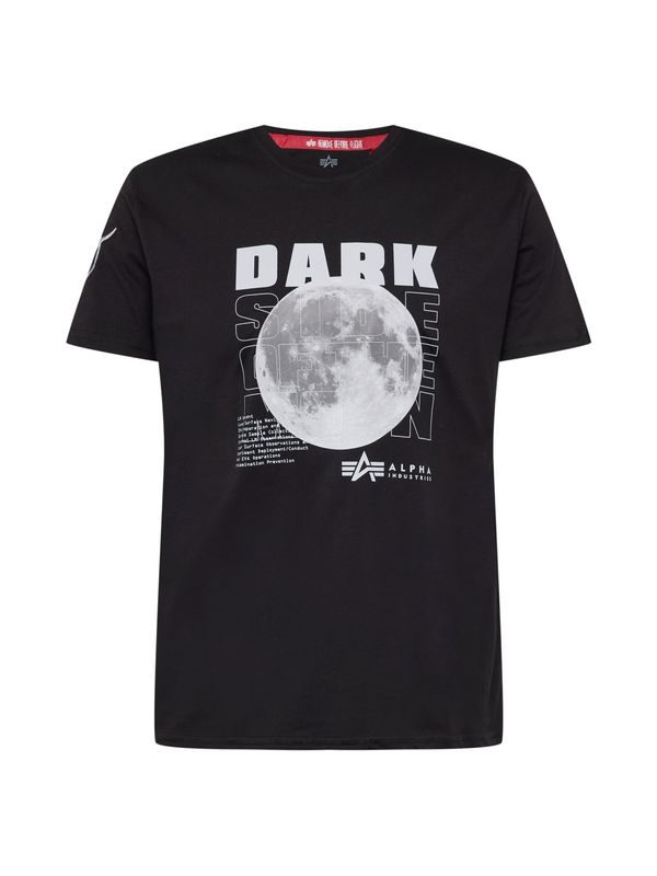 ALPHA INDUSTRIES ALPHA INDUSTRIES Majica 'Dark Side'  siva / crna / bijela