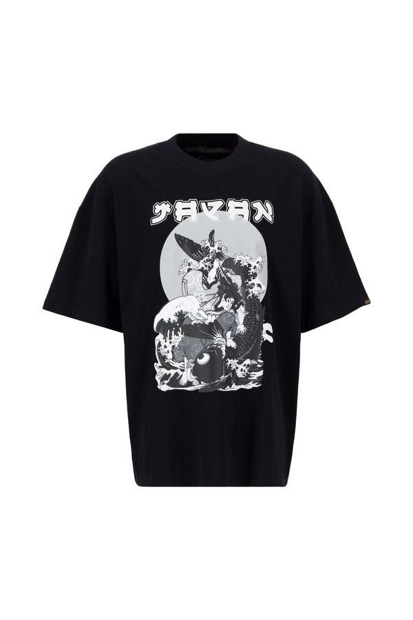 ALPHA INDUSTRIES ALPHA INDUSTRIES Majica 'Japan Warrior'  siva / crna / bijela