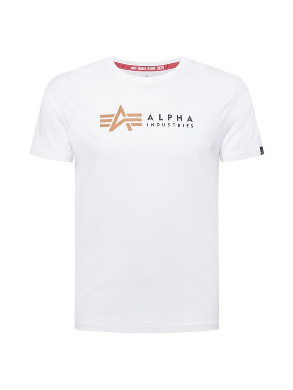 ALPHA INDUSTRIES ALPHA INDUSTRIES Majica  konjak / crna / bijela