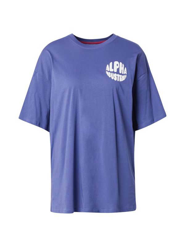 ALPHA INDUSTRIES ALPHA INDUSTRIES Majica  ljubičasto plava / bijela