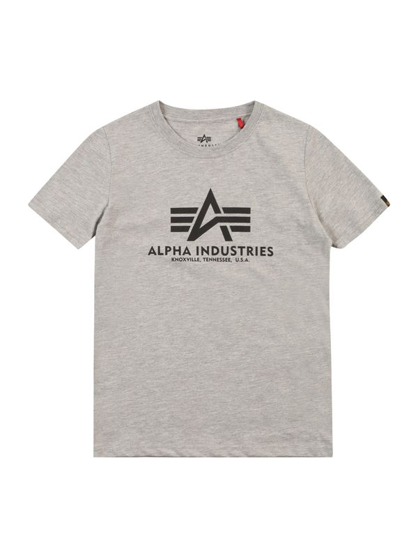 ALPHA INDUSTRIES ALPHA INDUSTRIES Majica  siva melange / crna