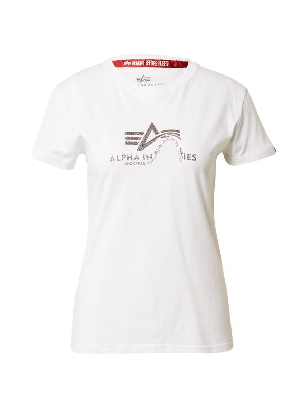 ALPHA INDUSTRIES ALPHA INDUSTRIES Majica  srebro / bijela
