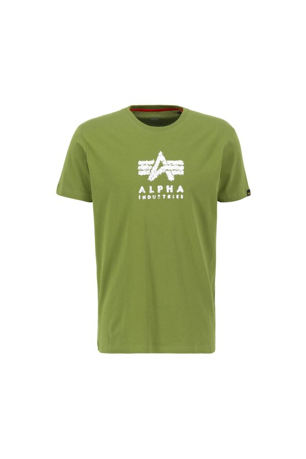 ALPHA INDUSTRIES ALPHA INDUSTRIES Majica  zelena / kivi zelena / bijela