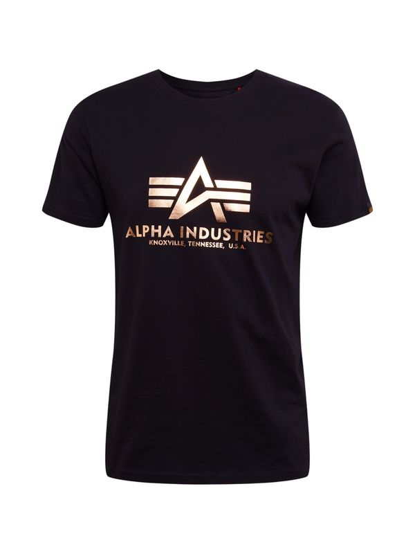 ALPHA INDUSTRIES ALPHA INDUSTRIES Majica  zlatna / crna