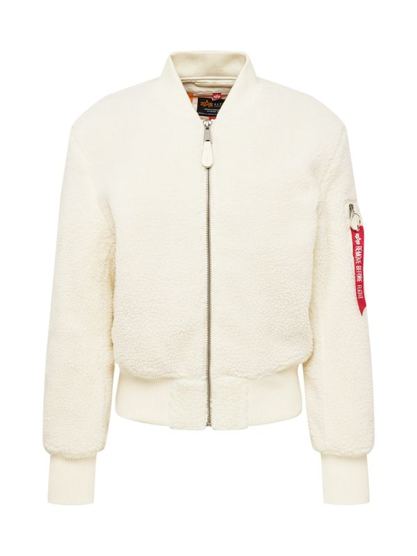 ALPHA INDUSTRIES ALPHA INDUSTRIES Prijelazna jakna  crvena / vuneno bijela