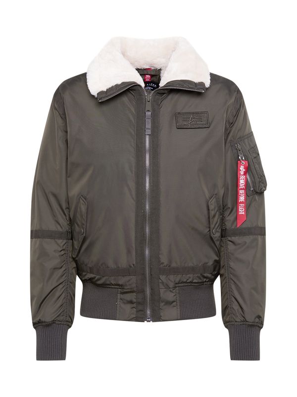ALPHA INDUSTRIES ALPHA INDUSTRIES Prijelazna jakna  kaki / crvena / vuneno bijela