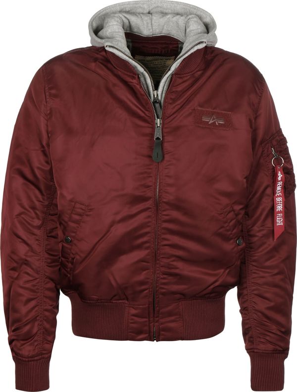ALPHA INDUSTRIES ALPHA INDUSTRIES Prijelazna jakna 'MA-1 D-Tec'  siva melange / burgund