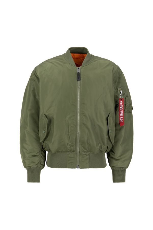 ALPHA INDUSTRIES ALPHA INDUSTRIES Prijelazna jakna 'MA-1'  kaki / crvena / bijela